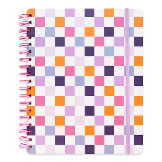 8" x 10" Purple Check Spiral Lined Notebook by Recollections™